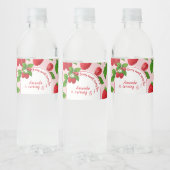 Berry Sweet Raspberry Kids Verjaardagsfeestje - Waterfles Etiket (Flessen)
