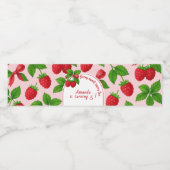 Berry Sweet Raspberry Kids Verjaardagsfeestje - Waterfles Etiket (Enkel label)