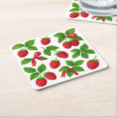 Berry Sweet Raspberry verjaardagsfeestje - Kartonnen Onderzetters (Schuin)