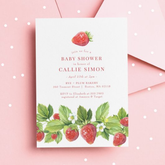 Berry Sweet Red Strawberry Baby shower