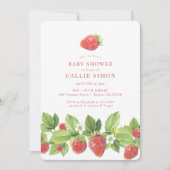 Berry Sweet Red Strawberry Baby shower (Voorkant)
