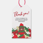 Berry Sweet Red Strawberry Baby shower Bedankt Cadeaulabel (Voorkant)