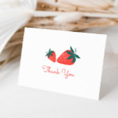 Berry Sweet Red Strawberry Dank je Bedankkaart