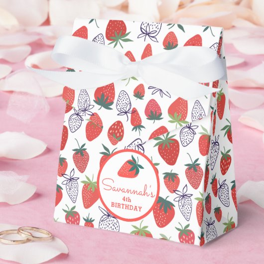 Berry Sweet Red Strawberry Verjaardag Favoriet Box Bedankdoosjes (Huwelijk)