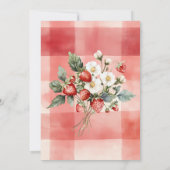 Berry Sweet Rode Aardbei Meisje Baby shower Kaart (Achterkant)