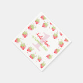 Berry Sweet Rode bessen Aardbei Verjaardag Servet (Hoek)