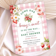 Berry Sweet Roze Aardbei Meisje Baby shower