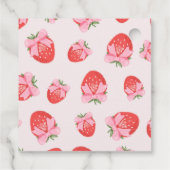 Berry Sweet Roze Coquette Baby shower Bedankjes Labels (Achterkant)