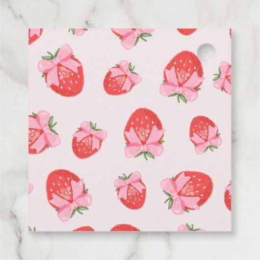 Berry Sweet Roze Coquette Baby shower Bedankjes Labels (Achterkant)