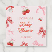 Berry Sweet Roze Coquette Baby shower Bedankjes Labels (Voorkant)