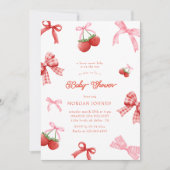 Berry Sweet Roze Coquette Baby shower Kaart (Voorkant)