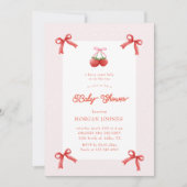Berry Sweet Roze Coquette Baby shower Kaart (Voorkant)
