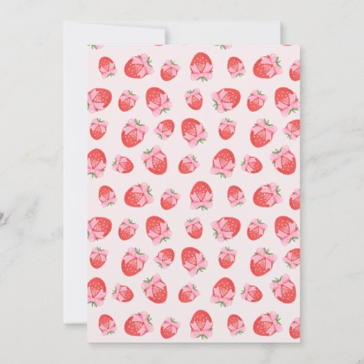 Berry Sweet Roze Coquette Baby shower Kaart (Achterkant)