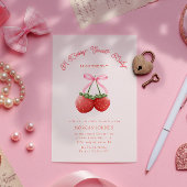 Berry Sweet Roze Coquette Baby shower Kaart