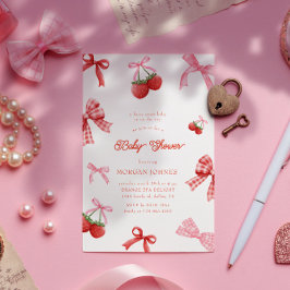 Berry Sweet Roze Coquette Baby shower Kaart
