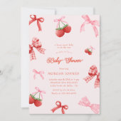Berry Sweet Roze Coquette Baby shower Kaart (Voorkant)