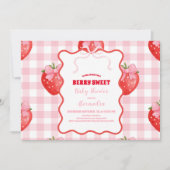 Berry Sweet Roze Coquette Baby shower Kaart (Voorkant)