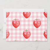 Berry Sweet Roze Coquette Baby shower Kaart (Achterkant)