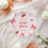 Berry Sweet Roze Coquette Baby shower Papieren Bordje