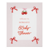 Berry Sweet Roze Coquette Baby shower Perfect Poster (Voorkant)