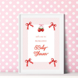 Berry Sweet Roze Coquette Baby shower Perfect Poster