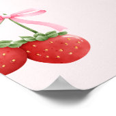 Berry Sweet Roze Coquette Baby shower Poster (Hoek)