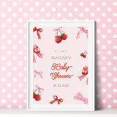 Berry Sweet Roze Coquette Baby shower Poster