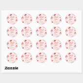 Berry Sweet Roze Coquette Baby shower Ronde Sticker (Vel)
