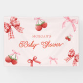Berry Sweet Roze Coquette Baby shower Spandoek (Horizontaal)