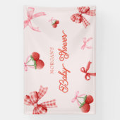 Berry Sweet Roze Coquette Baby shower Spandoek (Verticaal)