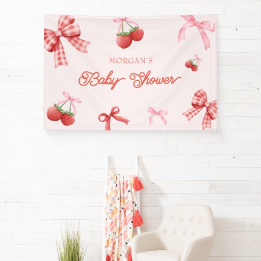 Berry Sweet Roze Coquette Baby shower Spandoek (Insitu)