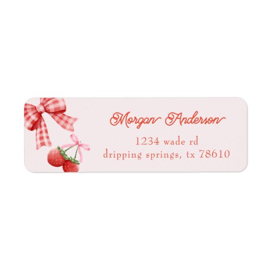 Berry Sweet Roze Coquette retouradres Etiket (Voorkant)