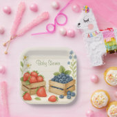 Berry Sweet Rustic Baby shower Paper Bord (Feest)