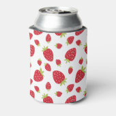 Berry Sweet Schattige aardbeienpatroon Verjaardag Blikjeskoeler (Blikje Achterkant)