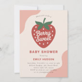 Berry Sweet Schattige Baby shower Invitation Kaart (Voorkant)