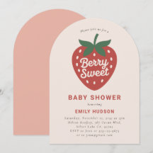 Berry Sweet Schattige Baby shower Invitation