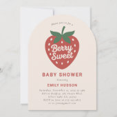 Berry Sweet Schattige Baby shower Invitation Kaart (Voorkant)