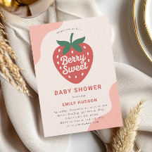Berry Sweet Schattige Baby shower Invitation