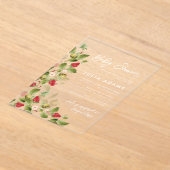 Berry Sweet Shower Acryl Uitnodigingen (Laagn)