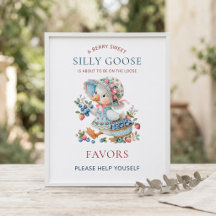 Berry Sweet Silly Goose Favors bord Baby Shower