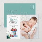 Berry Sweet Sip and See Baby shower nodigt uit Feestdagenkaart (Voorkant / Achterkant)
