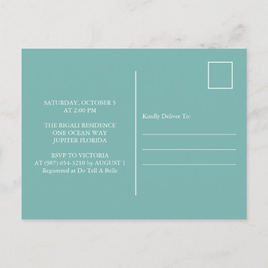 Berry Sweet Sip and See Baby shower nodigt uit Feestdagenkaart (Achterkant)