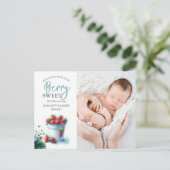 Berry Sweet Sip and See Baby shower nodigt uit Feestdagenkaart (Staand voorkant)