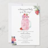 Berry Sweet Smoothie Baby shower Kaart (Voorkant)