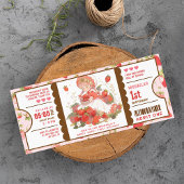 Berry Sweet Strawberry 1e verjaardag ticket Kaart