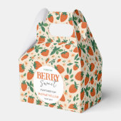 Berry Sweet Strawberry 1st Birthday Party Bedankdoosjes (Voorkant Zijde)