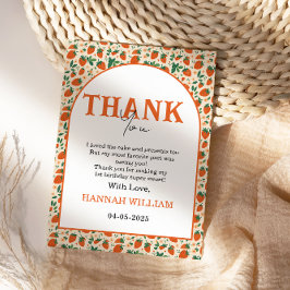 Berry Sweet Strawberry 1st Birthday Party Bedankkaart