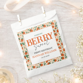Berry Sweet Strawberry 1st Birthday Party Bedankzakje