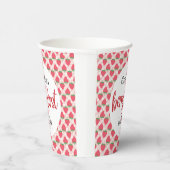 Berry Sweet Strawberry 1st Birthday Party Papieren Bekers (Rechts)