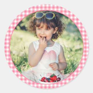 Berry Sweet Strawberry 1st Birthday Party Ronde Sticker